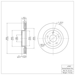 Nissan Altima Brake Rotor (1) - Front - R1 Concepts - Plain - `07-`13